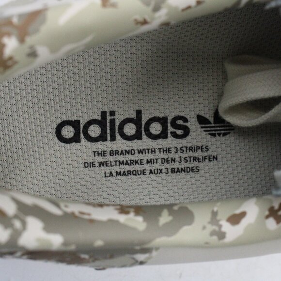 NWB Adidas Superstar Shoes in Alumina/Off White with Green Camp Print US 13 - Picture 12 of 16